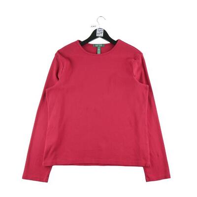 Tweedehands - lange mouw rood dames t-shirt - als nieuw
