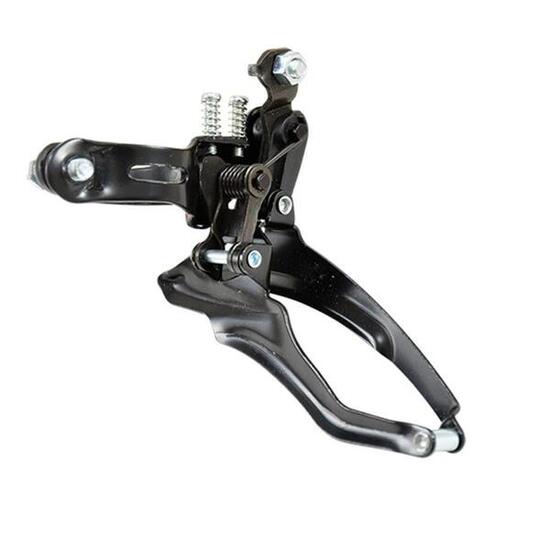 Przerzutka przednia o niskim naciągu do mechanizmu korbowego z wysokim kołnierze