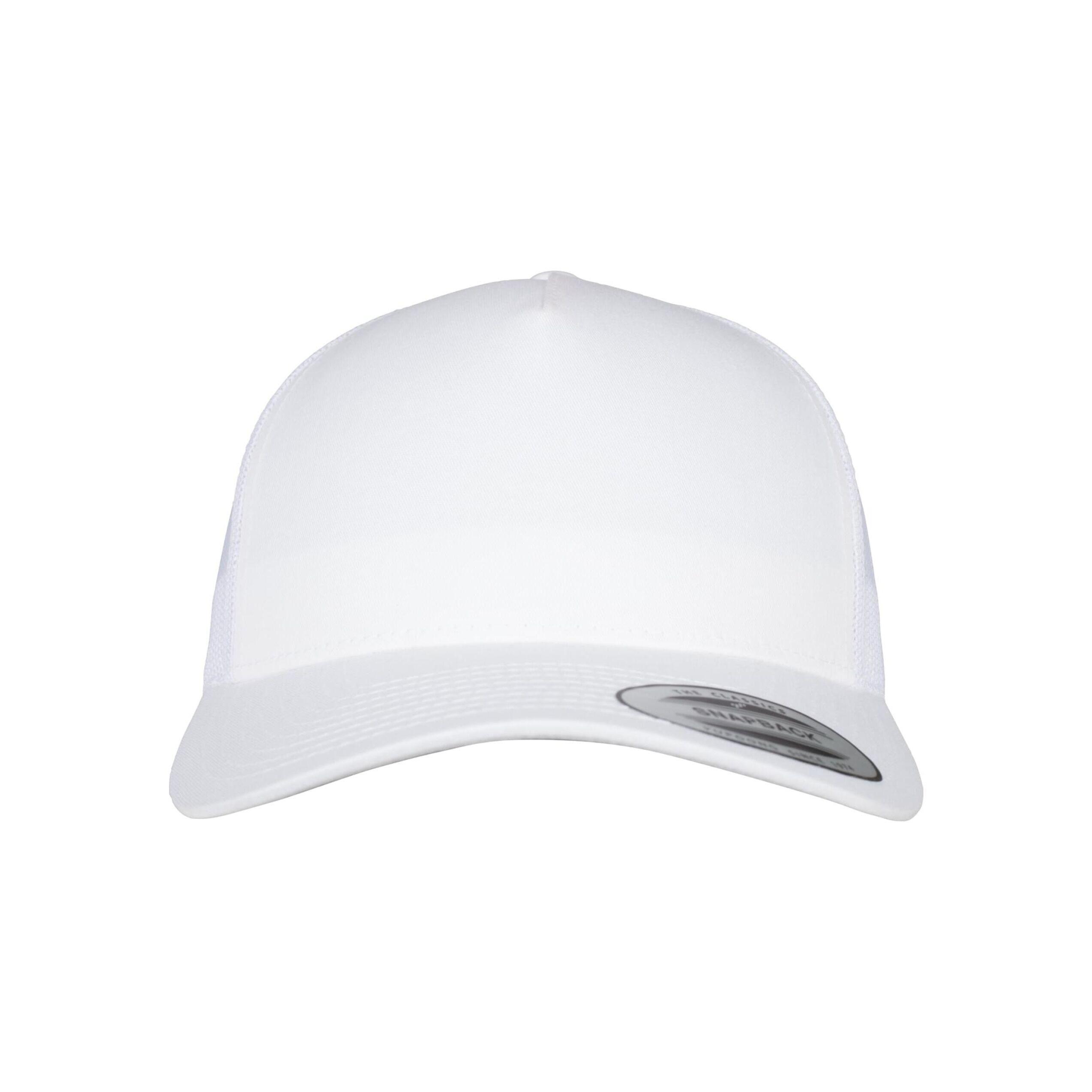 Cappellino Da Camionista Retrò 5 Pannelli Adulto Unisex Flexfit Bianco 2/4