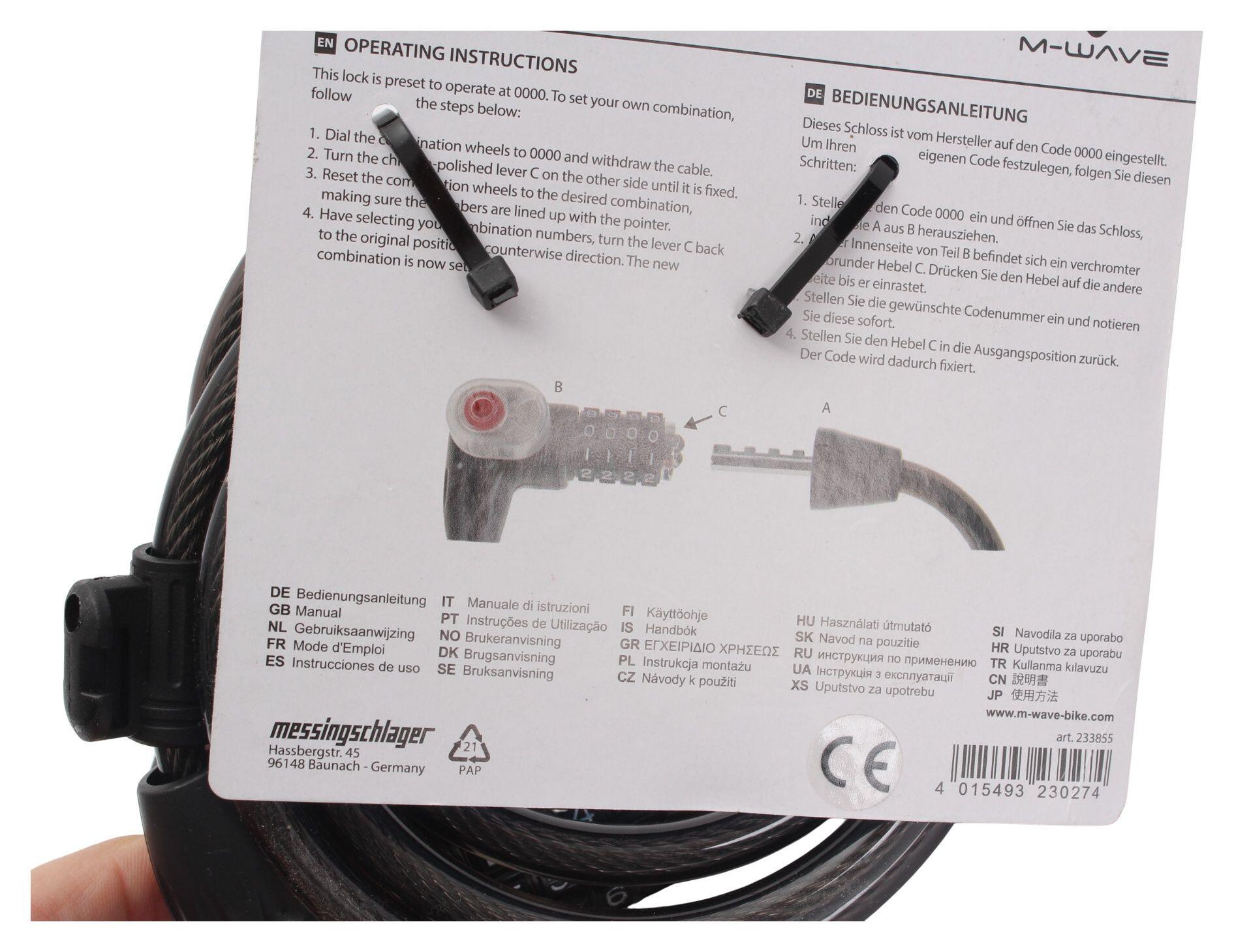 Cadeado de cabo espiral PRISM Light 7/7