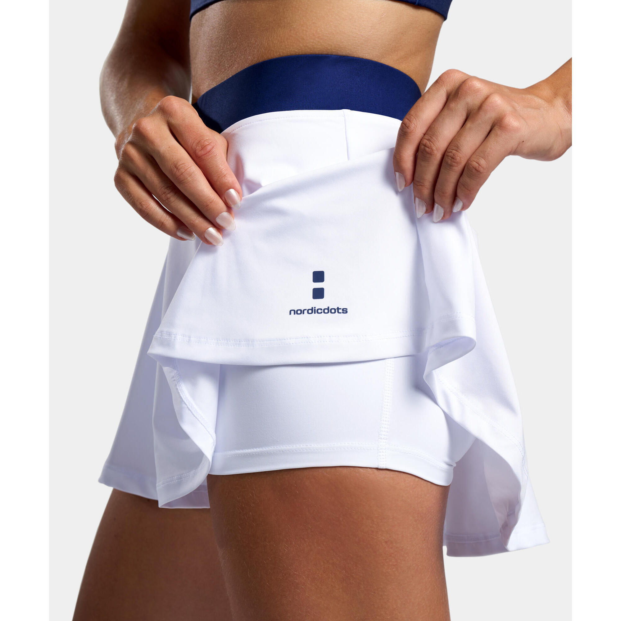 Nordicdots - Jupe Femme Avec Short Intégré Pour Tennis/padel Blanche - Jupette - Blanc - 40 M - Decathlon