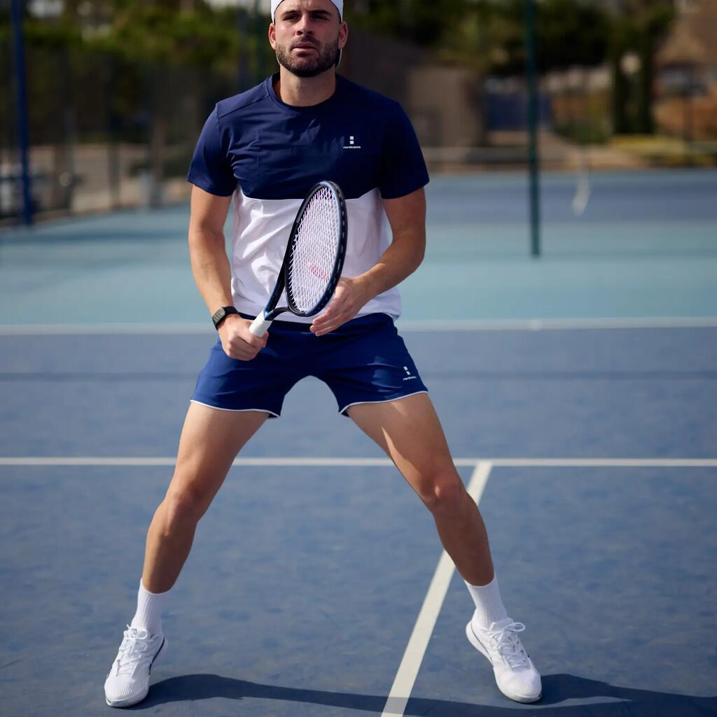 Men's Performance Tee Tennis/Padel White/Navy