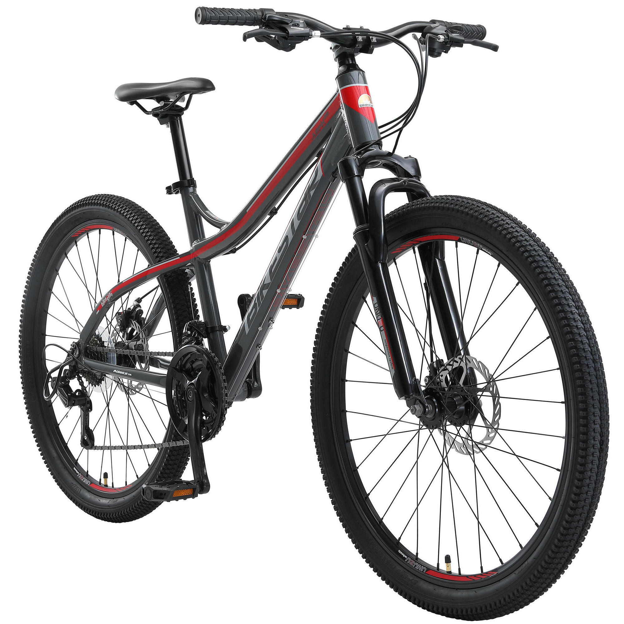 Bikestar - Vtt 26" Aluminium, Semi-rigide, 21 Vitesses, Frein À Disque - Vélo Tout Terrain - Gris - Taille Unique - Decathlon