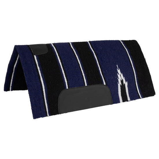 Tapis en tissu navajo avec inserts en cuir