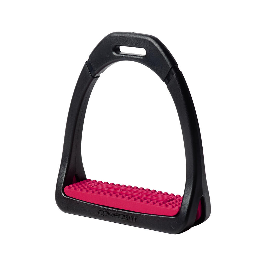 Premium stirrups in polymer with colored tread