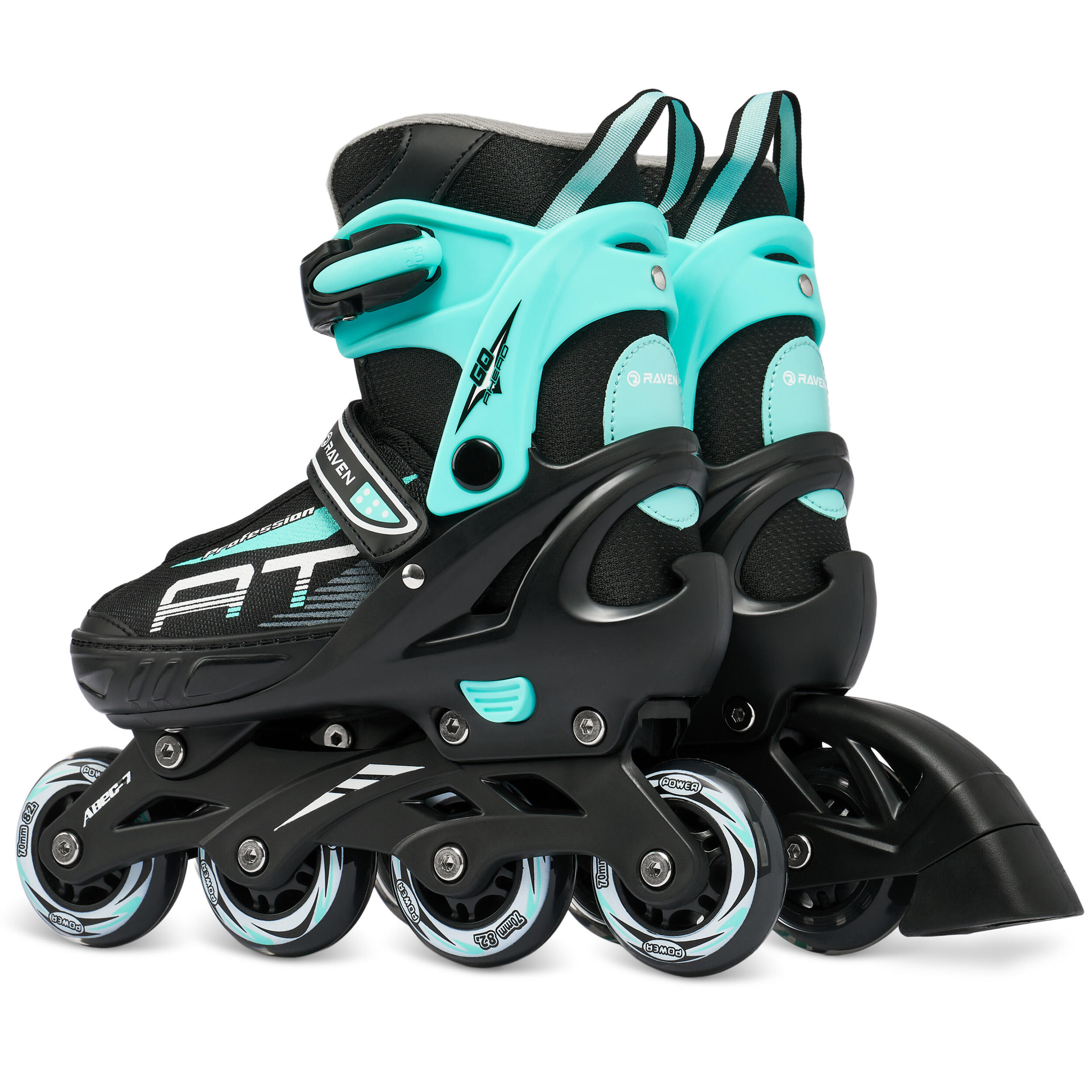 Patins em Linha ajustável Raven Profession Preto/Menta 3/7