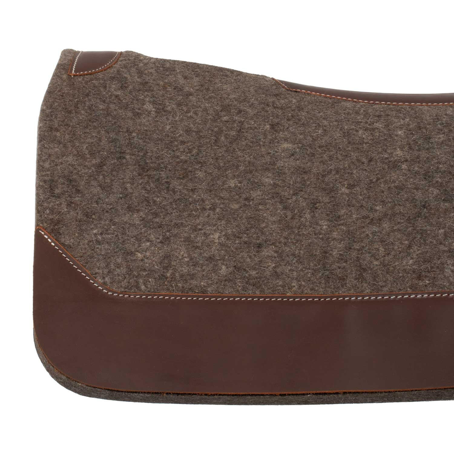Manta de silla de montar western de fieltro con insertos de cuero 4/5
