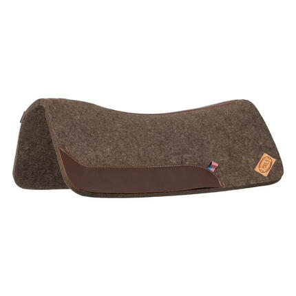 Tapis de selle western en feutre avec inserts en cuir