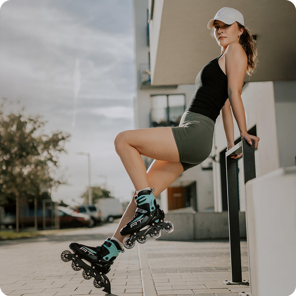 Patins em Linha ajustável Raven Profession Preto/Menta 5/7