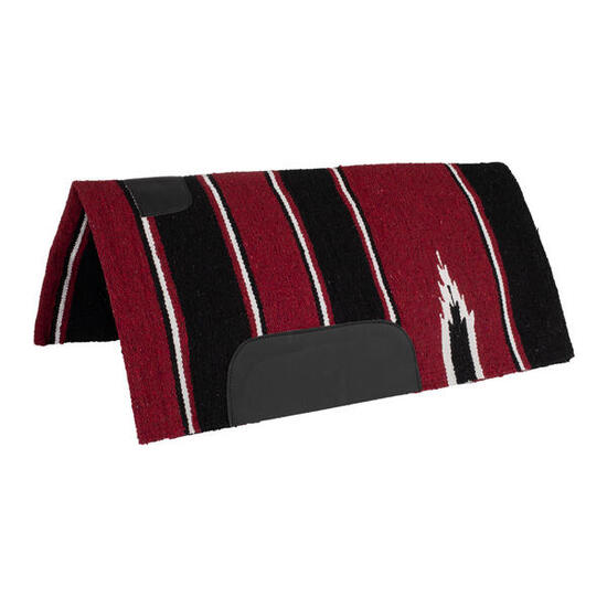 Tapis en tissu navajo avec inserts en cuir