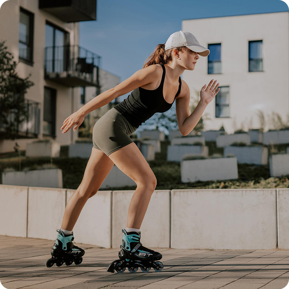 Patins em Linha ajustável Raven Profession Preto/Menta 4/7
