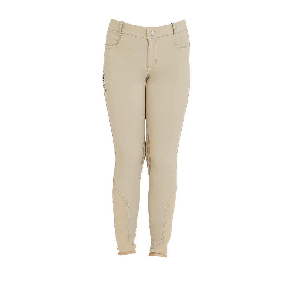 Kids' unisex riding breeches in technical fabric