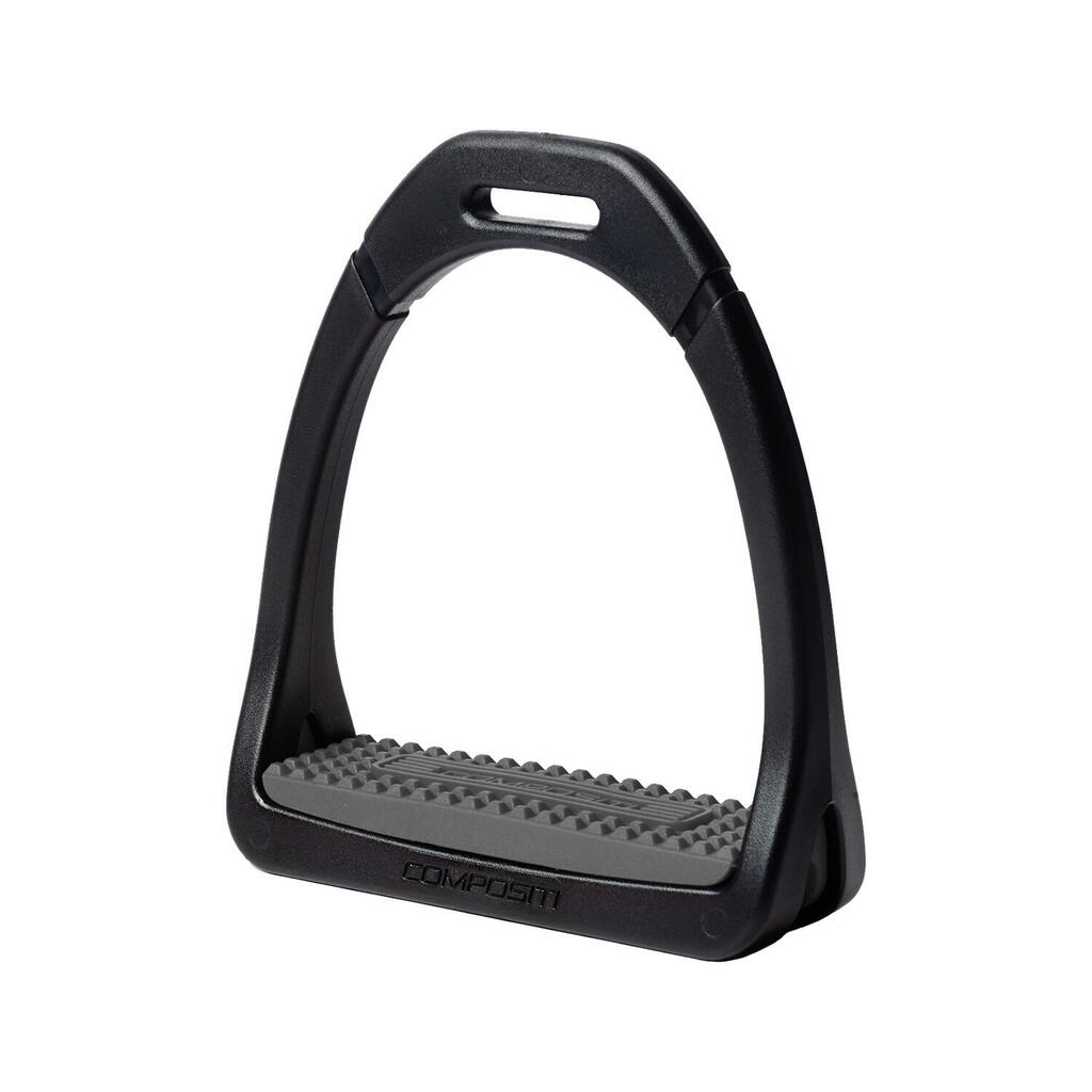 Premium stirrups in polymer with colored tread