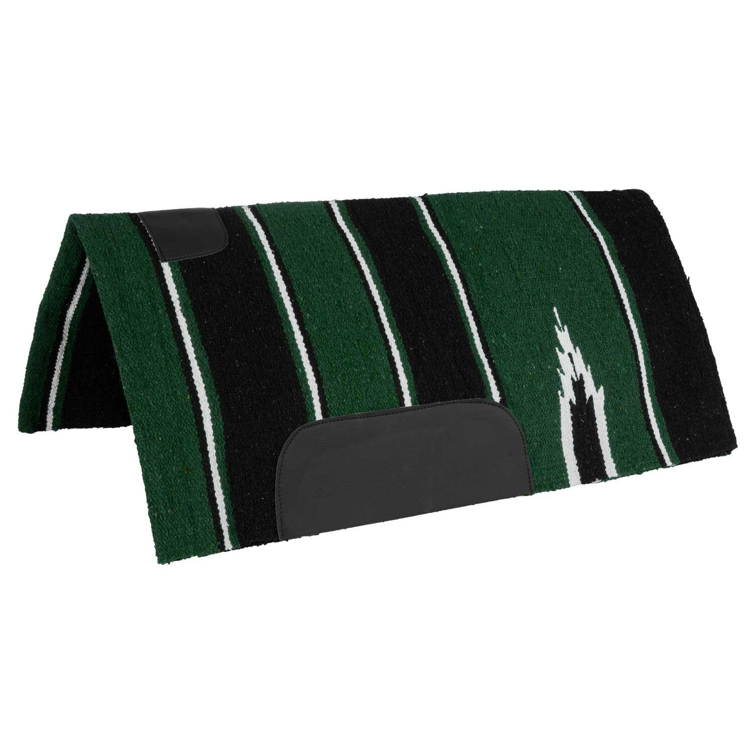 Lakota - Tapis En Tissu Navajo Avec Inserts En Cuir - Pad De Garrot - Noir|vert - Taille Unique - Decathlon
