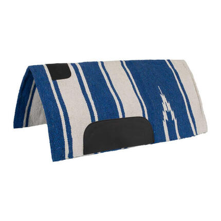 Tapis en tissu navajo avec inserts en cuir