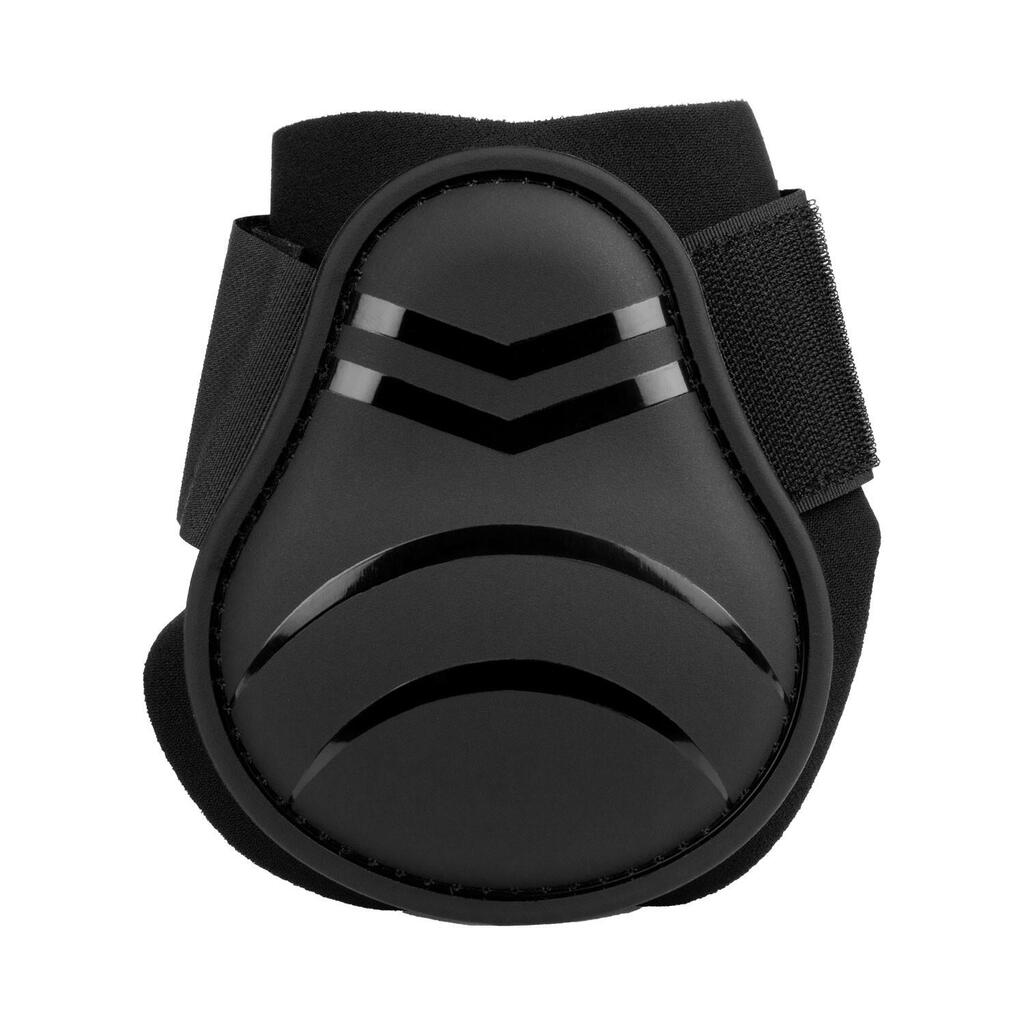 Neoprene fetlock boots with plastic reinforcement