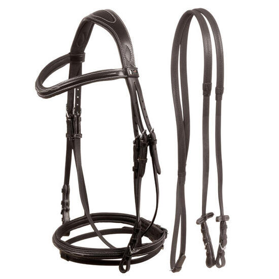 Testiera con redini e cuciture a contrasto