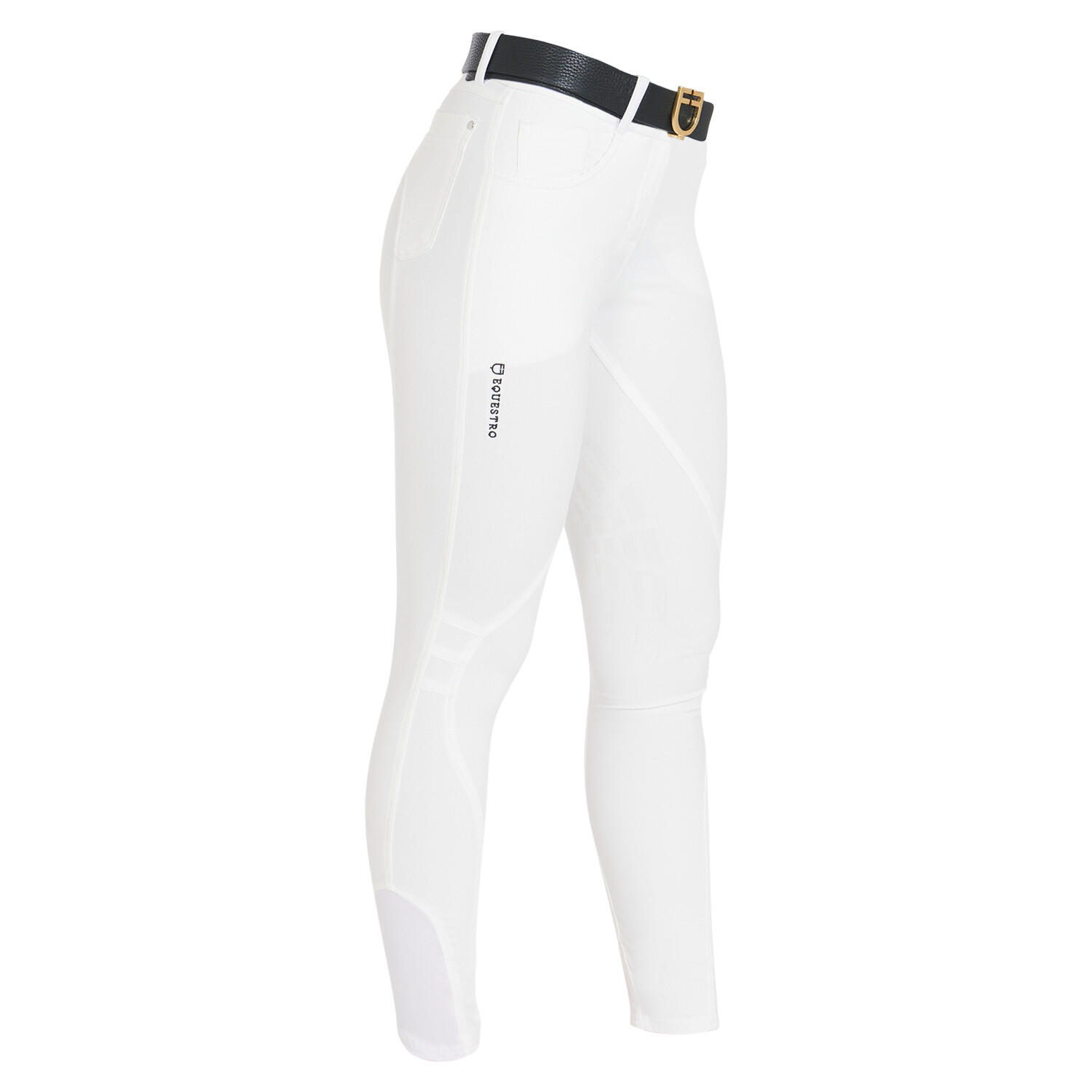 Pantalon d'équitation femme en tissu bi-élastique avec grip genou 2/7