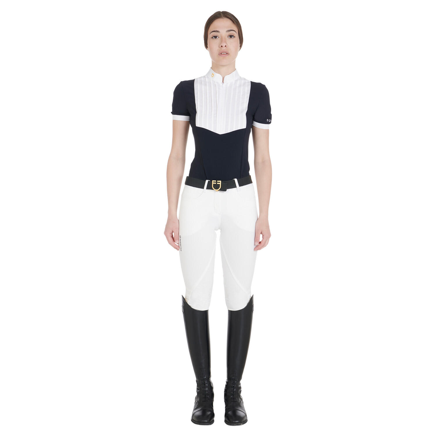 Pantalon d'équitation femme en tissu bi-élastique avec grip genou 7/7