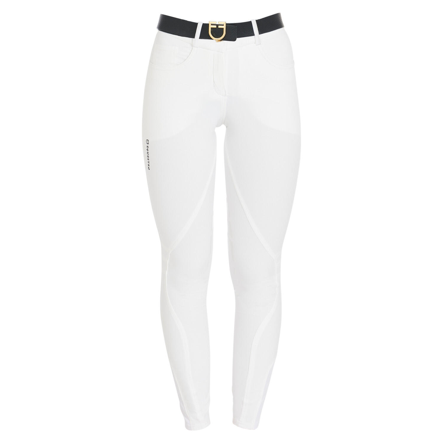Pantalon d'équitation femme en tissu bi-élastique avec grip genou 1/7