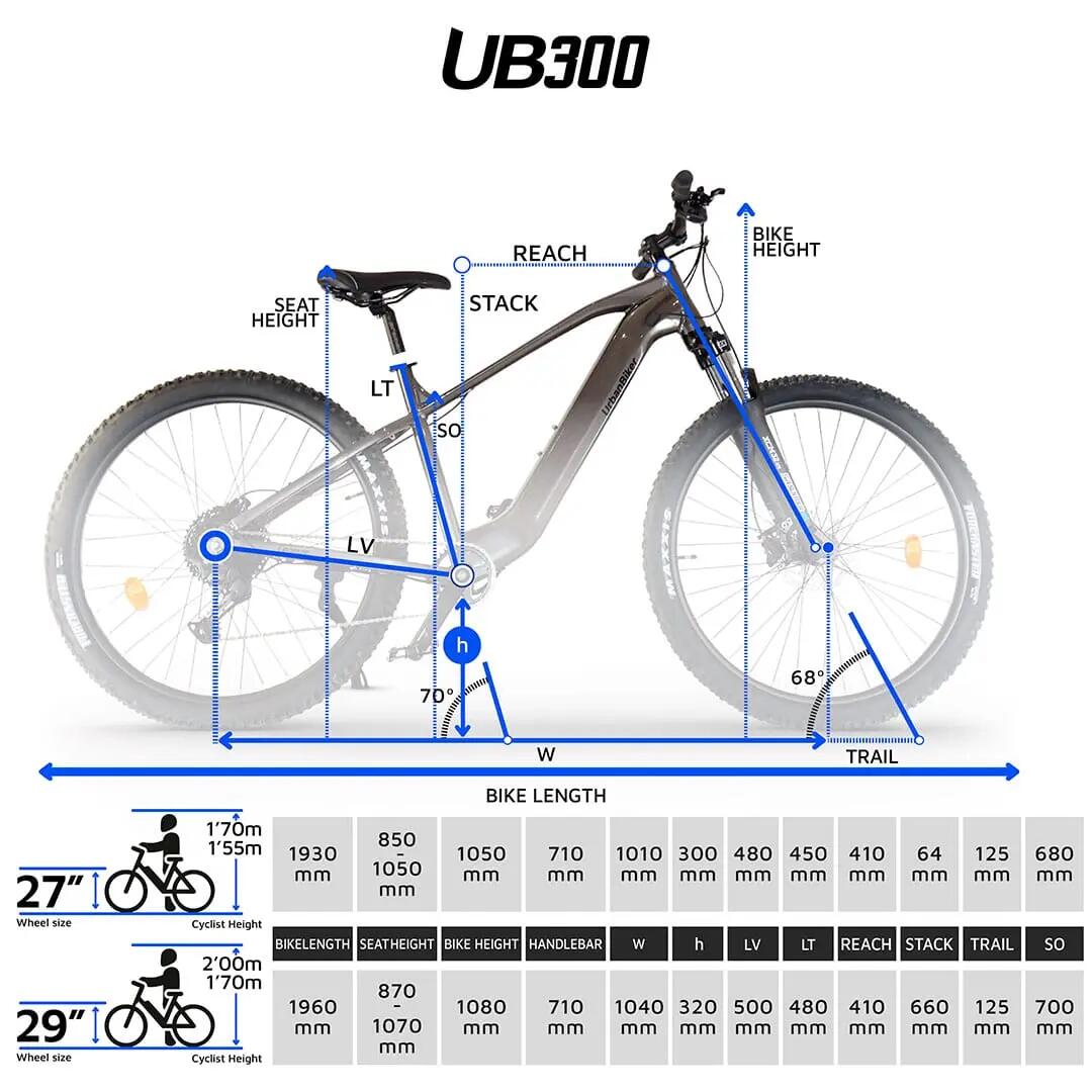 Segunda vida - UB300 FE | E-Bike Montanha Equipada | Até 140 km | 27,5" 6/8