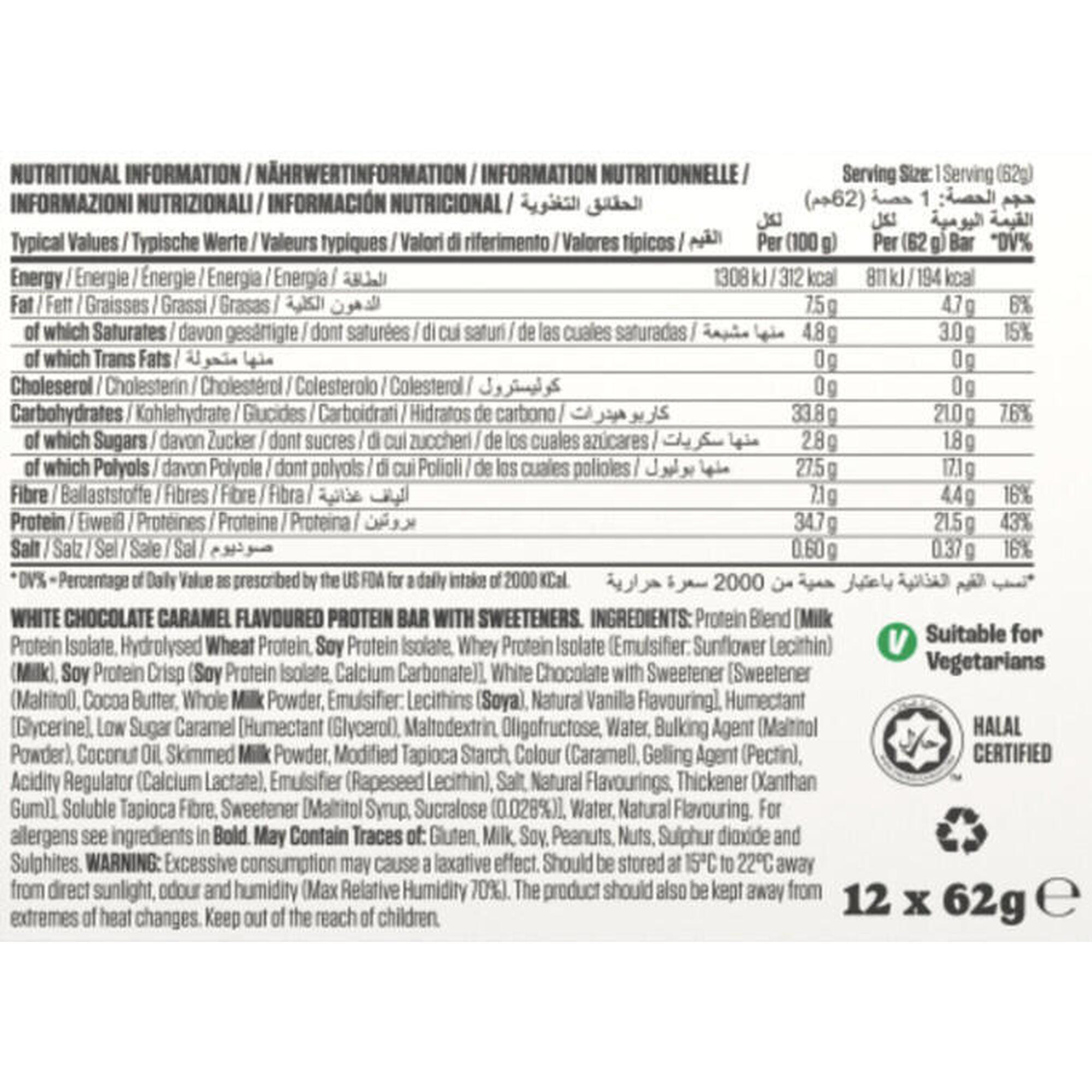 Applied Nutrition - Barres Protéinées - Protein Crunch Bar - Chocolat Blanc Caramel - Barre Protéinée - Decathlon