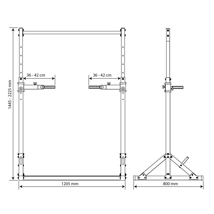 Barra per trazioni e Dip autoportante - max. 140kg 7/7