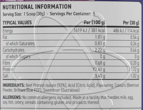 Protéine de bœuf - Beef-XP Clear Beef Protein - Millions de Cassis 3/3