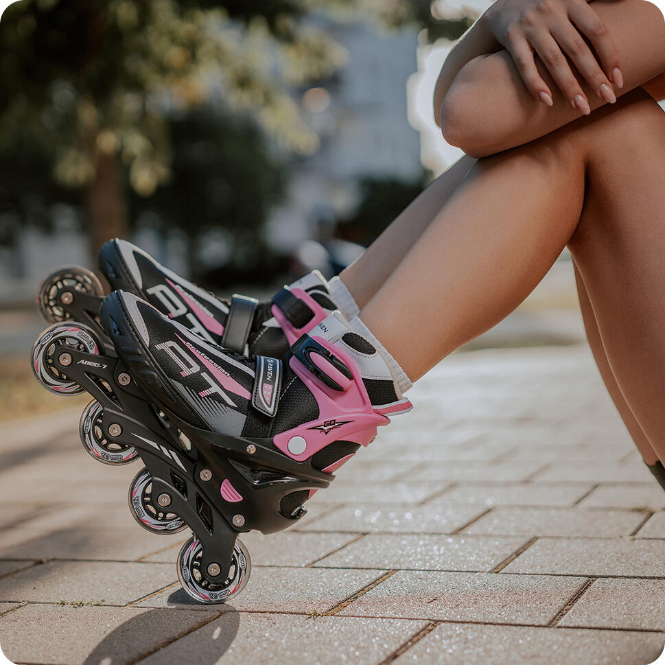 Patins em Linha ajustável Raven Profession Preto/Rosa 5/7