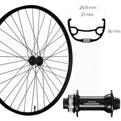 Roland voorwiel 27,5" disc centerlock zwart se rival 21 aluminium hb-m6010...