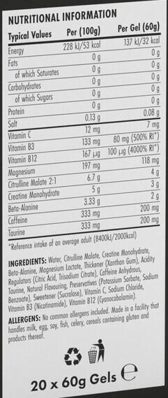 Pre-workout ABE Pre Gel 60ml Applied Nutrition (verpakking van 20) 3/3