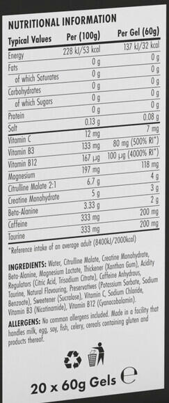 Pre-workout - ABE Gel - Framboise Bleue Glacée Pack de 20 3/3