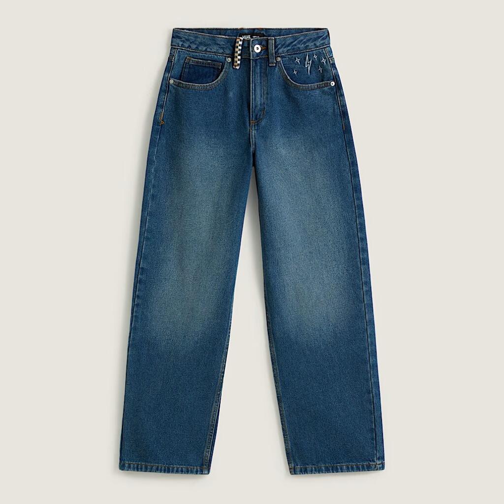 Pantalons Vans Modèle Sirelle Embroidered Pa Couleur Bleu 2/5