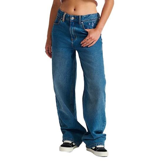 Hosen Vans Modell Sirelle Embroidered Pa Farbe Blau