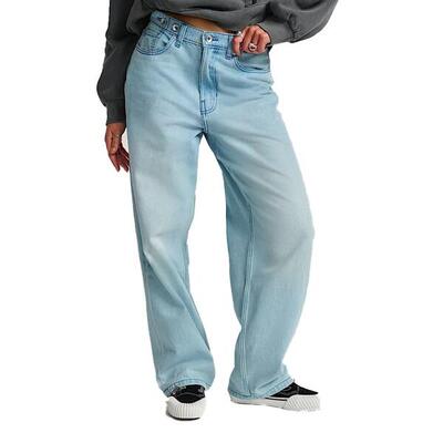 Broek vans model cinched check 5 baggy kleur blauw