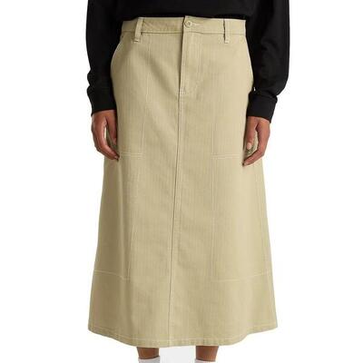 Broek vans model codey long flare utili kleur groen