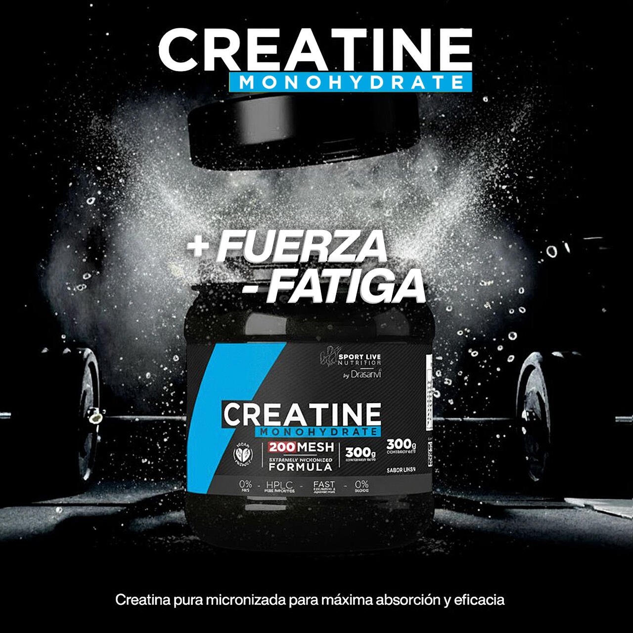 Creatina 200 MESH 300 g – Sport Live Drasanvi 4/6
