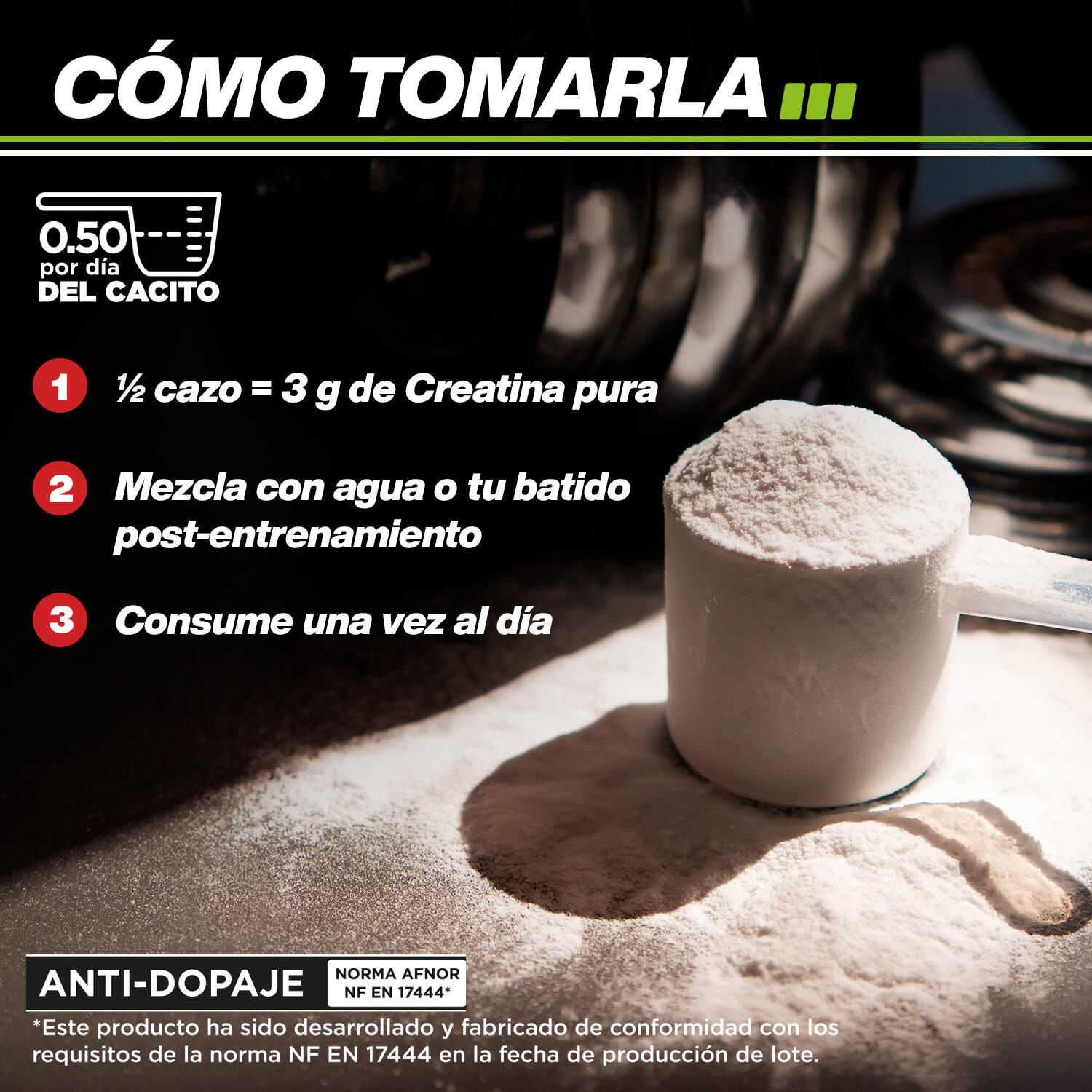 Creatina Creapure® 300 g Sport Live Drasanvi 5/6