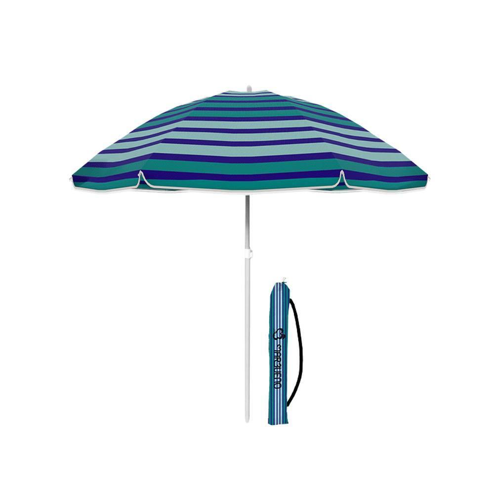 Sombrilla Oxford de Aluminio 160 cm Rayas Azules 2/2
