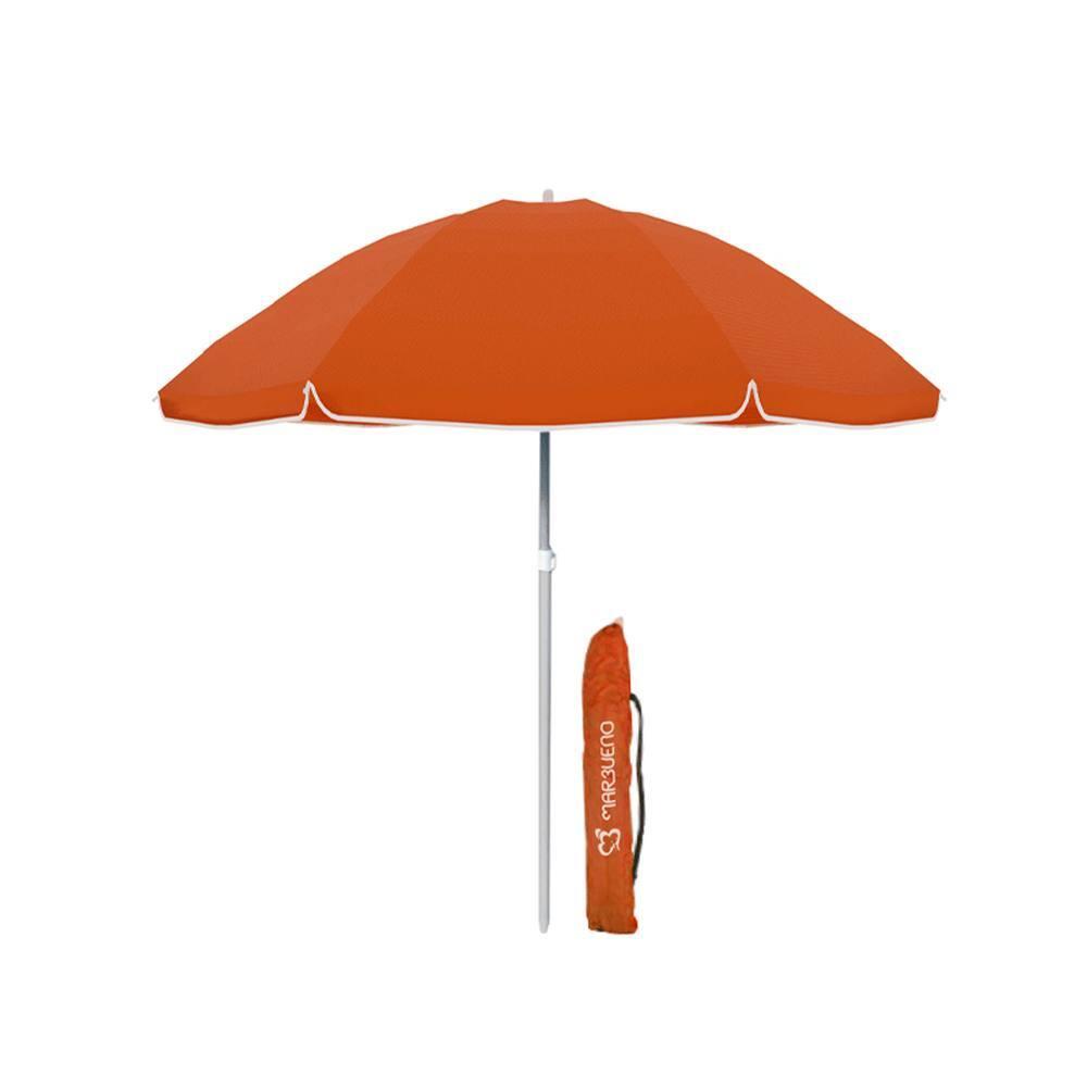 Sombrilla de Playa Naranja 160 cm con Funda de Aluminio 2/2