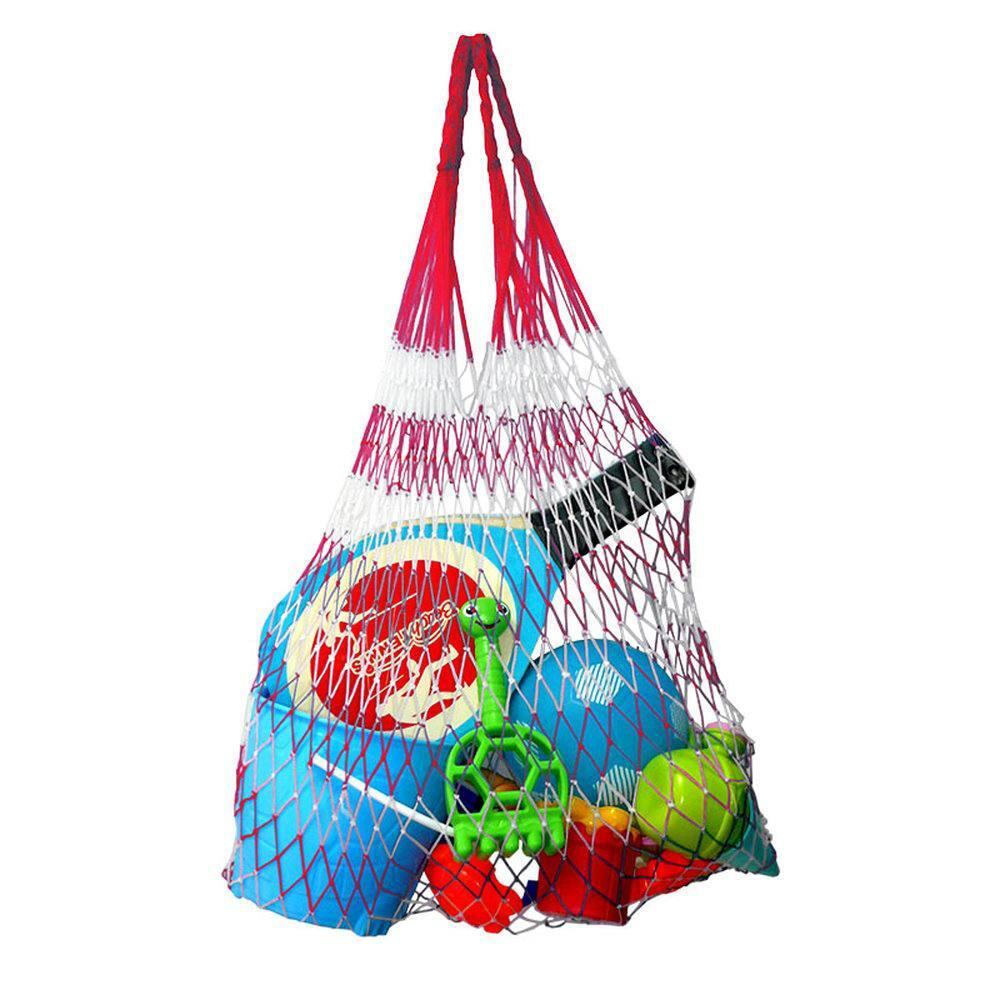 Bolsa de Red XL para Playa y Piscina, Fibra Sintética Roja 1/1
