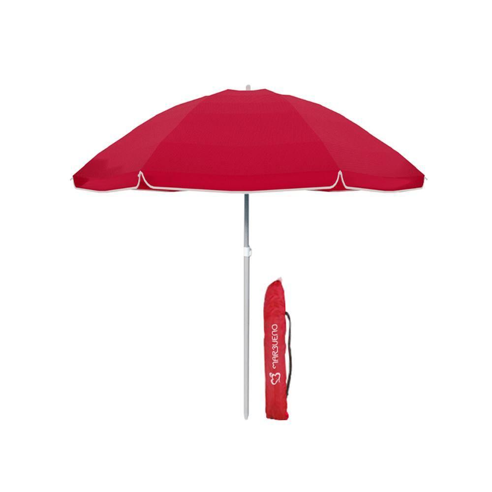Sombrilla de playa Marbueno 180 cm Roja 2/2