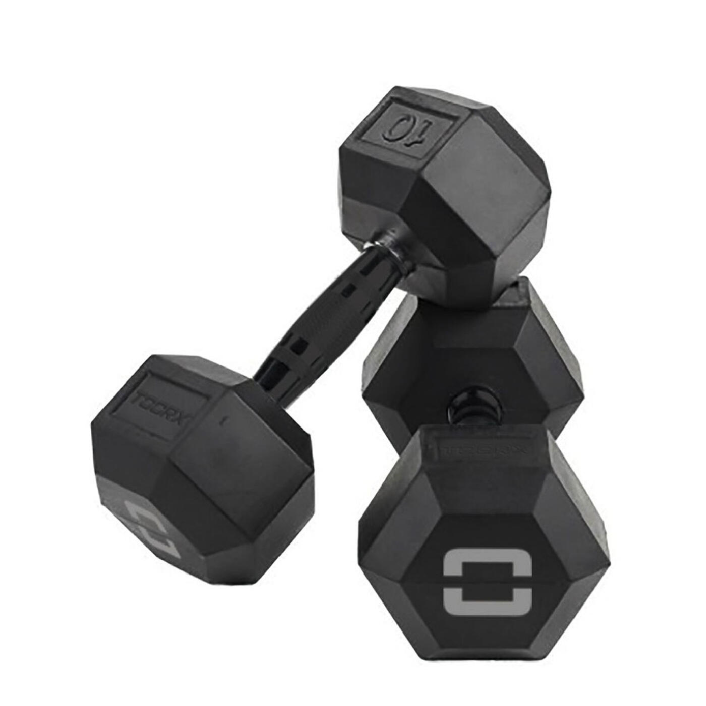 Toorx - Ameg Haltère Hexa - Chaque - 10 Kg - Haltère - Noir - 10 Kg - Decathlon