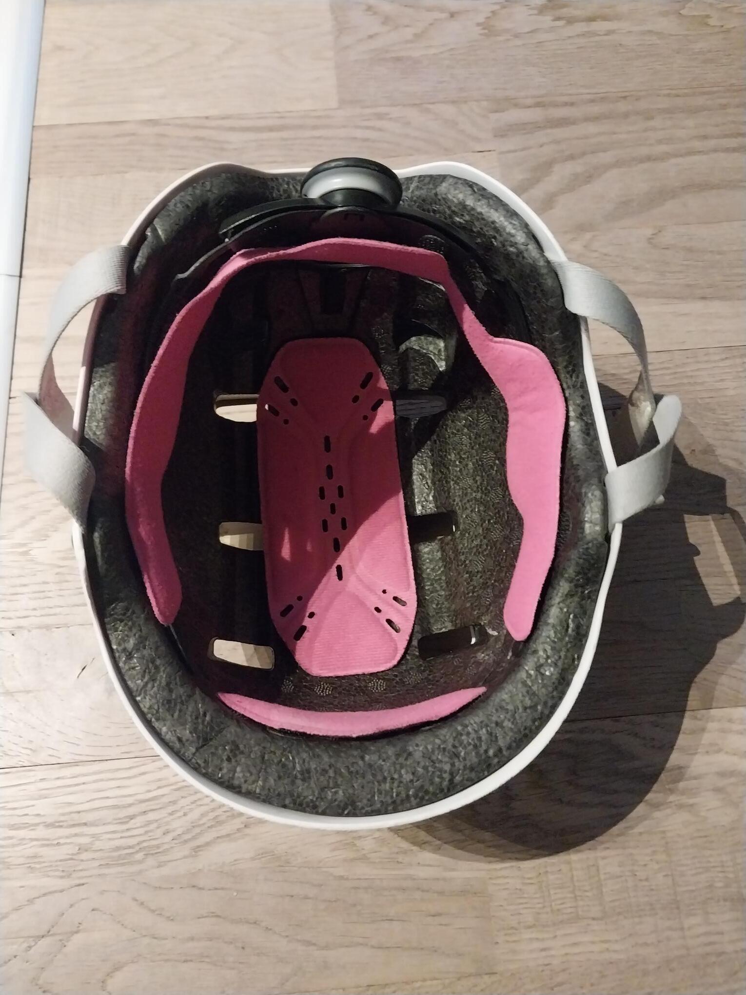 Entre Particuliers - Casque de vélo blanc/rose pour enfants BTWIN 4/4