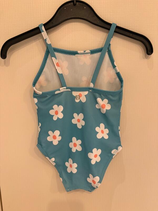Tussen Particulieren - Badpak voor peuters blauw met bloemenprint 2 jaar 2/3