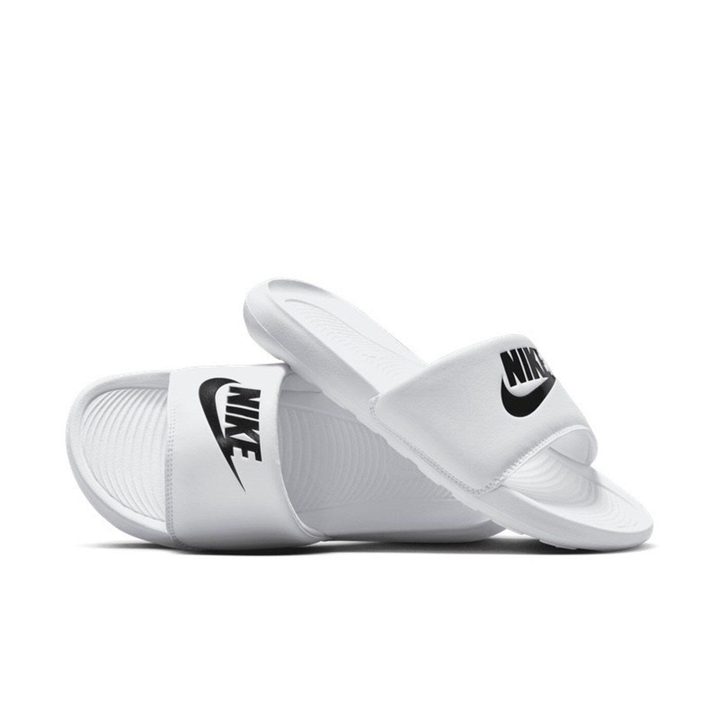 Sandales pour femmes Nike Victori one slide Blanc. 5/5