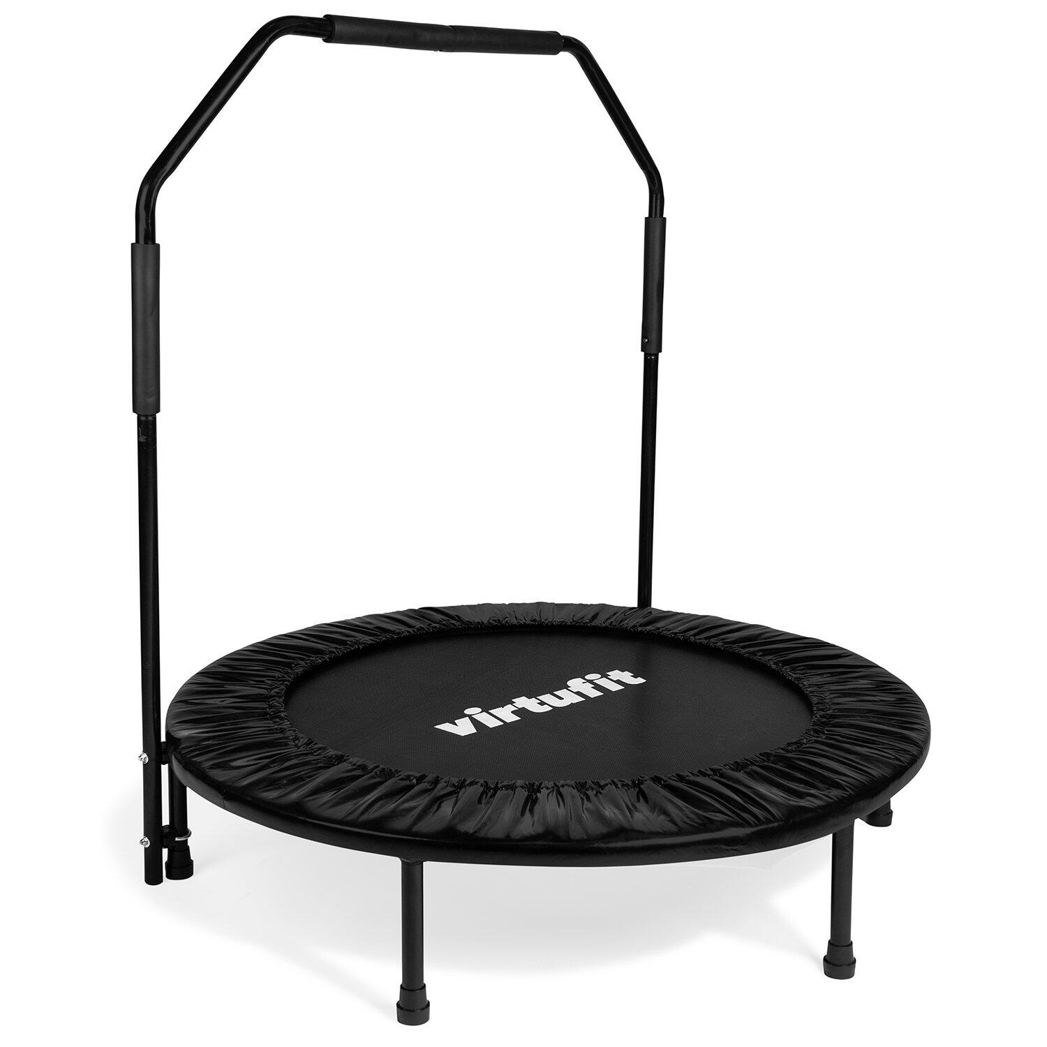 GOPLUS Fitnesstrampoline voor binnen, diameter 101 cm, mini-trampoline met in hoogte verstelbare handgreep, inklapbare kindertrampoline, belastbaar tot 150 kg, tuintrampoline voor volwassenen, jumping GOPLUS Fitnesstrampoline voor binnen, diameter 101 cm, mini-trampoline met in hoogte verstelbare handgreep, inklapbare kindertrampoline, belastbaar tot 150 kg, tuintrampoline voor volwassenen, jumping