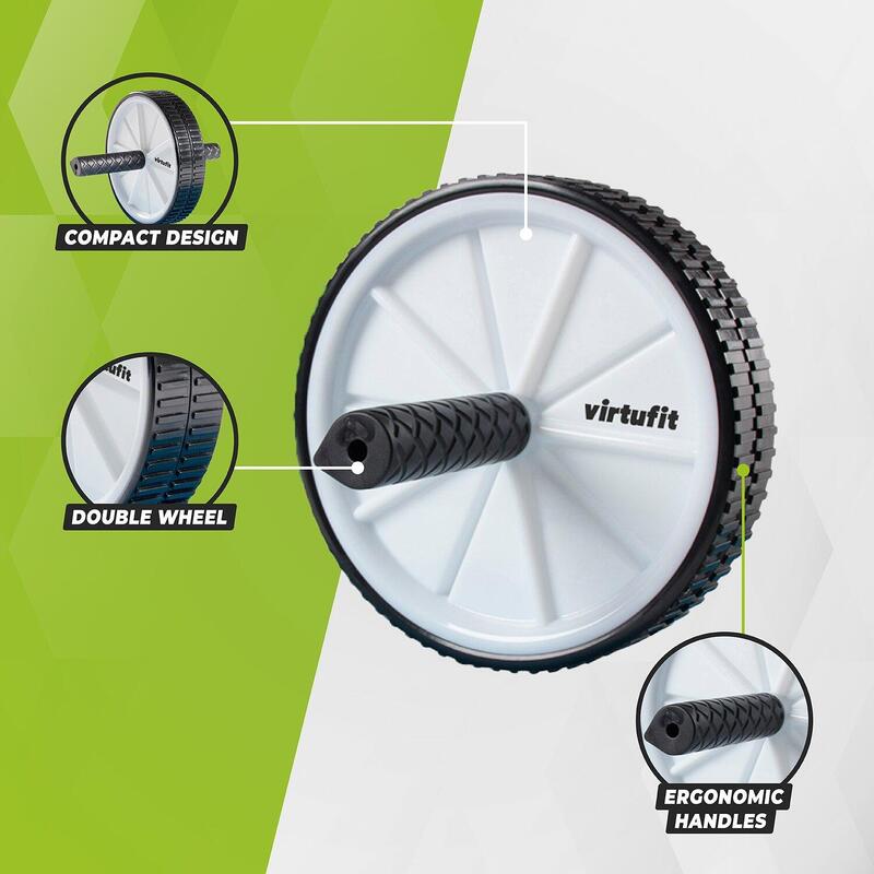 Roata abdominala dubla VirtuFit Abdominal Muscle Wheel
