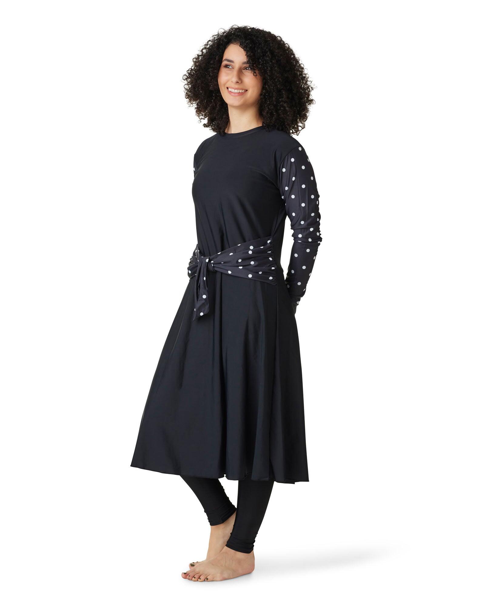 Classic Dot tie front dress SPF50+dress and legging