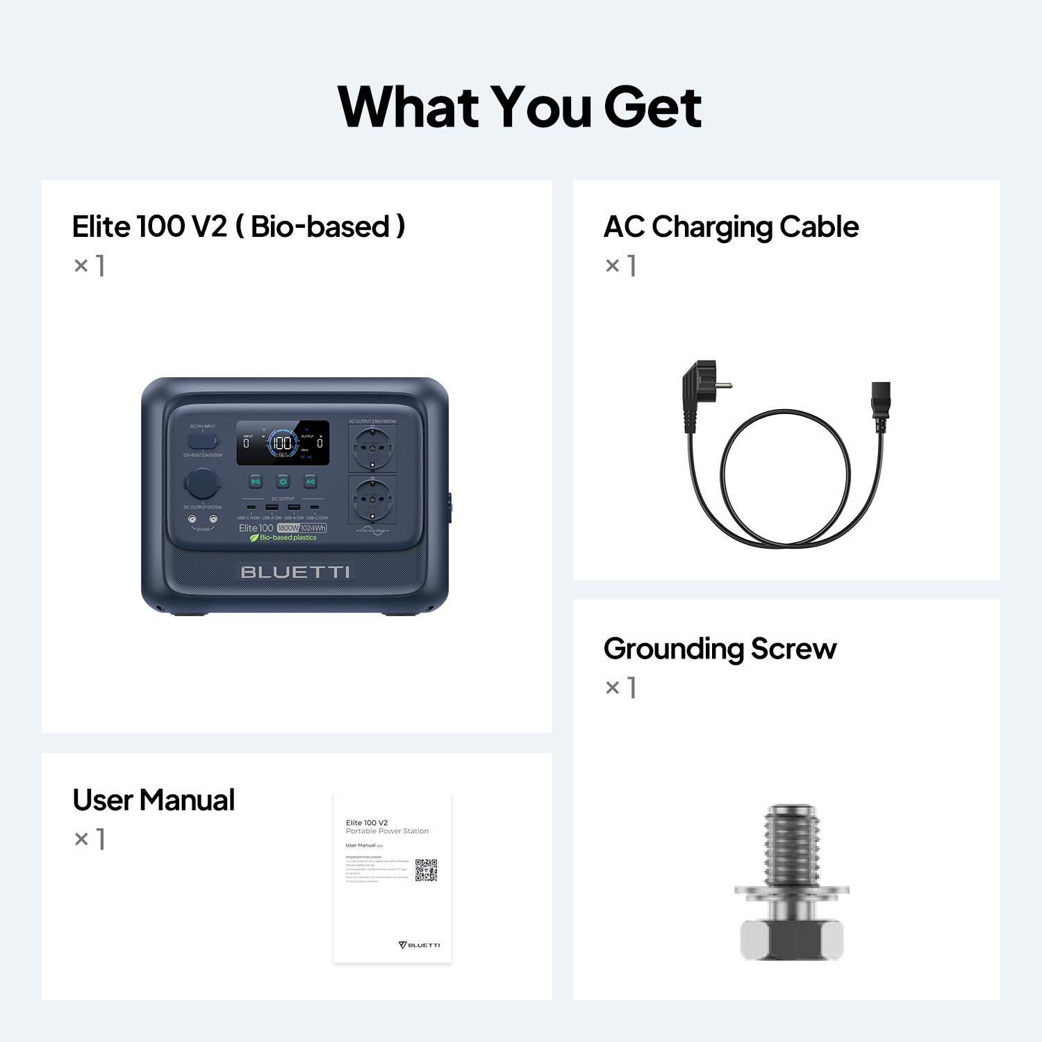 Elite 100 V2 estação elétrica + Charger 2, 1024Wh para apagões e tempestades 2/7